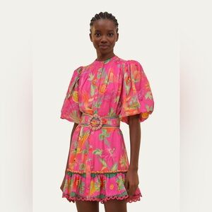 Farm Rio Delicate Fruit Garden Mini Dress